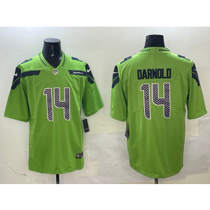 Nike Seahawks 14 Sam Darnold Green Color Rush Vapor Limited Men Jersey