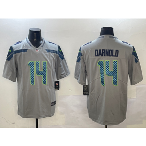 Nike Seahawks 14 Sam Darnold Grey Vapor Untouchable Limited Men Jersey
