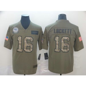 Nike Seahawks 16 Tyler Lockett 2019 Olive Camo Salute To Service Limited Men Jersey