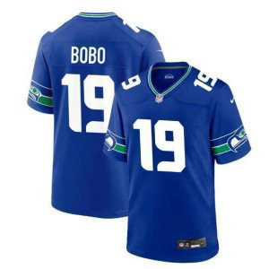 Nike Seahawks 19 Jake Bobo Blue Throwback Vapor Limited Men Jersey