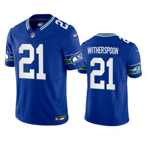 Nike Seahawks 21 Artie Burns Royal 2023 F.U.S.E. Vapor Limited Throwback Men Jersey
