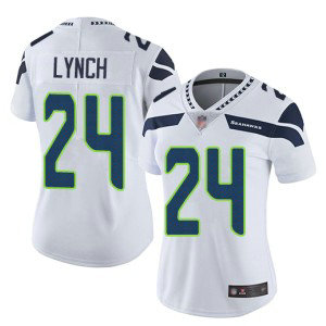 Nike Seahawks 24 Marshawn Lynch White Vapor Untouchable Limited Women Jersey