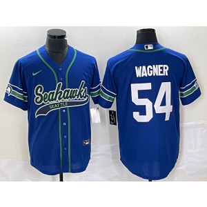 Nike Seahawks 54 Bobby Wagner Blue Baseball Vapor Limited Men Jersey Nike Seahawks 54 Bobby Wagner Blue Baseball Vapor Limited Men Jersey