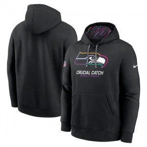Nike Seahawks Black 2024 Crucial Catch Club Pullover Hoodie