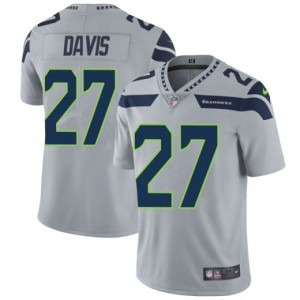 Nike Seattle Seahawks 27 Mike Davis Gray Vapor Untouchable Limited Men Jersey Nike Seattle Seahawks 27 Mike Davis Gray Vapor Untouchable Limited Men Jersey