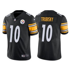 Nike Steelers 10 Mitchell Trubisky Black Vapor Untouchable Limited Men Jersey