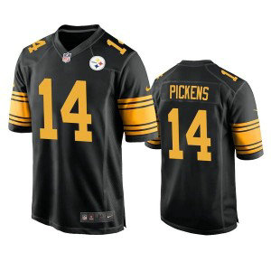 Nike Steelers 14 George Pickens Black 2022 NFL Draft Color Rush Limited Men Jersey