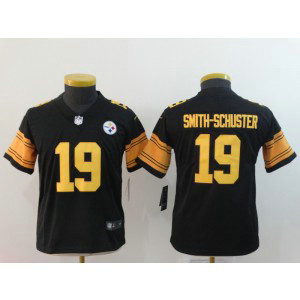 Nike Steelers 19 JuJu Smith-Schuster Black Color Rush Youth Jersey Nike Steelers 19 JuJu Smith-Schuster Black Color Rush Youth Jersey