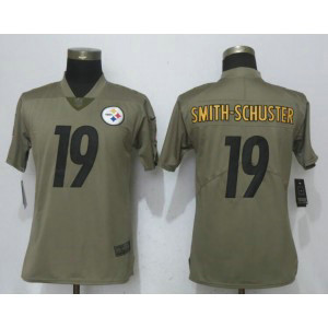 Nike Steelers 19 JuJu Smith-Schuster Olive Salute To Service Limited Women Jersey Nike Steelers 19 JuJu Smith-Schuster Olive Salute To Service Limited Women Jersey