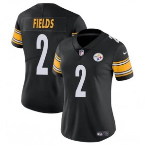 Nike Steelers 2 Justin Fields Black Vapor Untouchable Limited Women Jersey(Run Small)