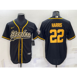 Nike Steelers 22 Najee Harris Black Vapor Baseball Limited Men Jersey