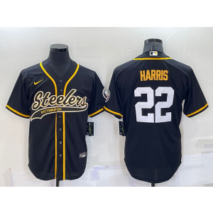 Nike Steelers 22 Najee Harris Black Vapor Baseball Limited Men Jerseys