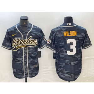 Nike Steelers 3 Russell Wilson Camo Vapor Baseball Limited Men Jersey Nike Steelers 3 Russell Wilson Camo Vapor Baseball Limited Men Jersey
