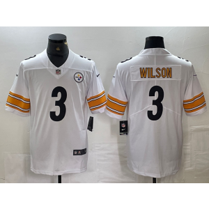 Nike Steelers 3 Russell Wilson White Vapor Untouchable Limited Men Jersey Nike Steelers 3 Russell Wilson White Vapor Untouchable Limited Men Jersey