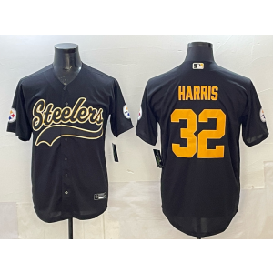 Nike Steelers 32 Harris Black Baseball Vapor Limited Men Jersey Nike Steelers 32 Harris Black Baseball Vapor Limited Men Jersey