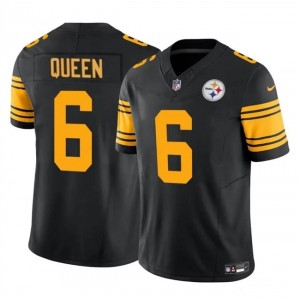 Nike Steelers 6 Patrick Queen Black Color Rush F.U.S.E Vapor Limited Men Jersey