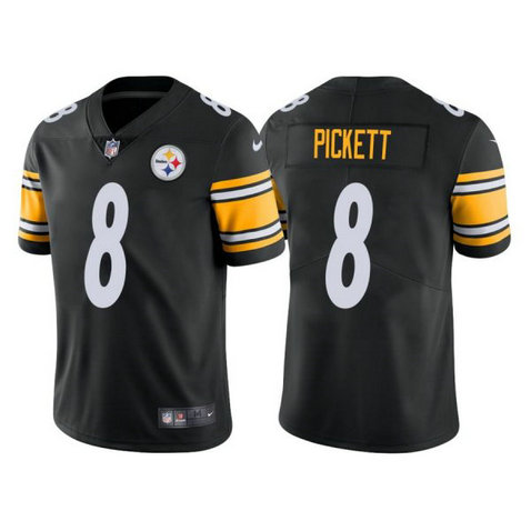 Nike Steelers 8 Kenny Pickett Black 2022 NFL Draft Vapor Untouchable Limited Jersey