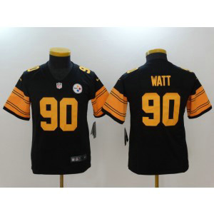 Nike Steelers 90 T.J. Watt Black Color Rush Limited Youth Jersey Nike Steelers 90 T.J. Watt Black Color Rush Limited Youth Jersey