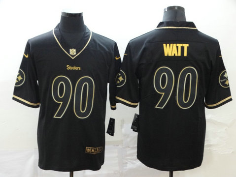 Nike Steelers 90 T.J. Watt Black Gold Throwback Vapor Untouchable Limited Jersey Nike Steelers 90 T.J. Watt Black Gold Throwback Vapor Untouchable Limited Jersey