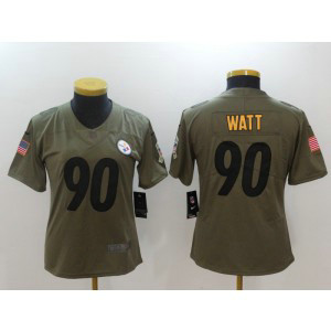 Nike Steelers 90 T.J. Watt Olive 2017 Salute To Service Limited Women Jersey Nike Steelers 90 T.J. Watt Olive 2017 Salute To Service Limited Women Jersey