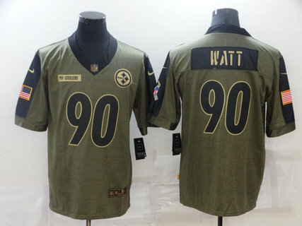 Nike Steelers 90 T.J. Watt Olive 2021 Salute To Service Limited Jersey Nike Steelers 90 T.J. Watt Olive 2021 Salute To Service Limited Jersey