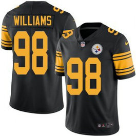 Nike Steelers 98 Vince Williams Black Color Rush Limited Men Jersey Nike Steelers 98 Vince Williams Black Color Rush Limited Men Jersey