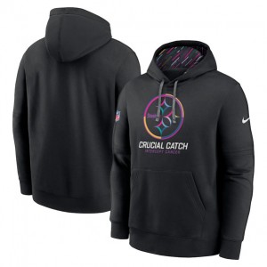 Nike Steelers Black 2024 Crucial Catch Club Pullover Hoodie