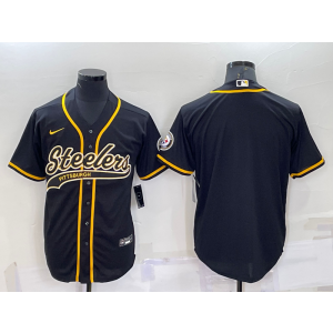 Nike Steelers Blank Black Vapor Baseball Limited Men Jersey