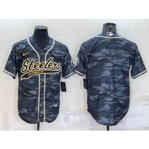 Nike Steelers Blank Camo Vapor Baseball Limited Men Jersey