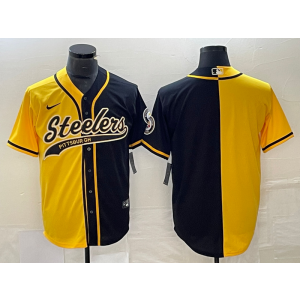 Nike Steelers Blank Yellow Black Split Vapor Baseball Limited Men Jersey Nike Steelers Blank Yellow Black Split Vapor Baseball Limited Men Jersey