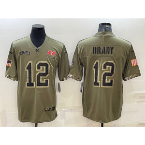 Nike Tampa Bay Buccaneers 12 Tom Brady Olive 2022 Salute To Service Limited Men Jersey Nike Tampa Bay Buccaneers 12 Tom Brady Olive 2022 Salute To Service Limited Men Jersey