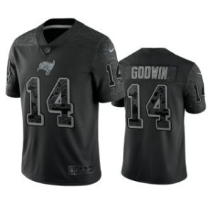 Nike Tampa Bay Buccaneers 14 Chris Godwin Black Reflective Vapor Limited Men Jersey