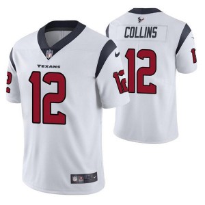 Nike Texans 12 Nico Collins White Vapor Untouchable Limited Men Jersey