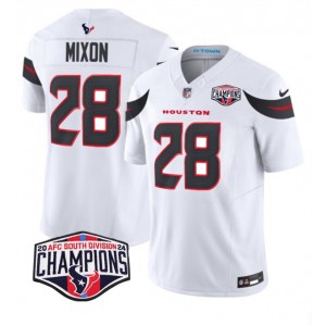 Nike Texans 28 Joe Mixon White 2024 AFC South Division Champions F.U.S.E. Vapor Limited Men Jersey Nike Texans 28 Joe Mixon White 2024 AFC South Division Champions F.U.S.E. Vapor Limited Men Jersey