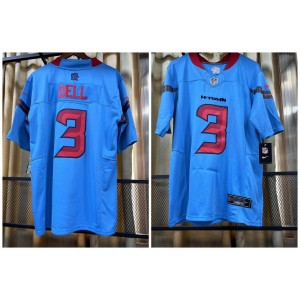 Nike Texans 3 Tank Dell Blue 2024 F.U.S.E. Vapor Limited Men Jersey