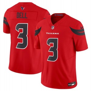 Nike Texans 3 Tank Dell Red 2024 F.U.S.E. Vapor Limited Men Jersey
