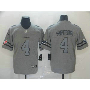 Nike Texans 4 Deshaun Watson 2019 Gray Gridiron Gray Vapor Untouchable Limited Men Jersey