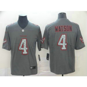 Nike Texans 4 Deshaun Watson Gray Static Vapor Untouchable Limited Men Jersey