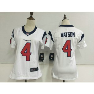 Nike Texans 4 Deshaun Watson White Vapor Untouchable Women Limited Jersey