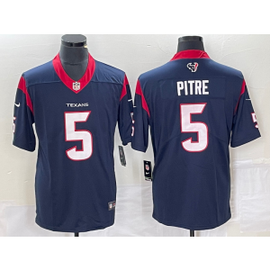 Nike Texans 5 Jalen Pitre Blue Vapor Untouchable Limited Men Jersey