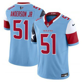 Nike Texans 51 Will Anderson Jr. Blue 2024 F.U.S.E. V5 Vapor Limited Men Jersey Nike Texans 51 Will Anderson Jr. Blue 2024 F.U.S.E. V5 Vapor Limited Men Jersey
