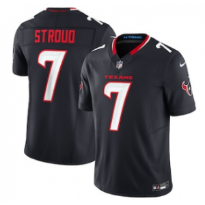 Nike Texans 7 C.J. Stroud Navy 2024 F.U.S.E. Vapor Limited Men Jersey