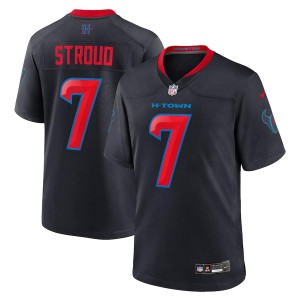 Nike Texans 7 C.J. Stroud Navy 2024 New Vapor Limited Men Jersey