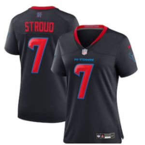 Nike Texans 7 C.J. Stroud navy 2024 Vapor Limited Women Jersey