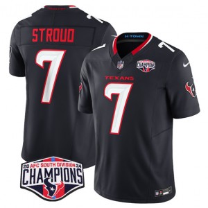Nike Texans 7 C.J. Stroud Navy 2024 AFC South Division Champions F.U.S.E. Vapor Limited Men Jersey Nike Texans 7 C.J. Stroud Navy 2024 AFC South Division Champions F.U.S.E. Vapor Limited Men Jersey