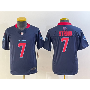 Nike Texans 7 C.J. Stroud Navy F.U.S.E. Vapor Limited Youth Jersey Nike Texans 7 C.J. Stroud Navy F.U.S.E. Vapor Limited Youth Jersey