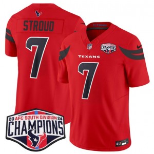 Nike Texans 7 C.J. Stroud Red 2024 AFC South Division Champions F.U.S.E. Vapor Limited Men Jersey Nike Texans 7 C.J. Stroud Red 2024 AFC South Division Champions F.U.S.E. Vapor Limited Men Jersey