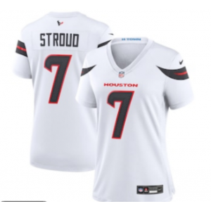 Nike Texans 7 C.J. Stroud White 2024 Vapor Limited Women Jersey