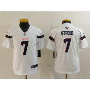 Nike Texans 7 C.J. Stroud White Vapor Limited Youth Jersey Nike Texans 7 C.J. Stroud White Vapor Limited Youth Jersey