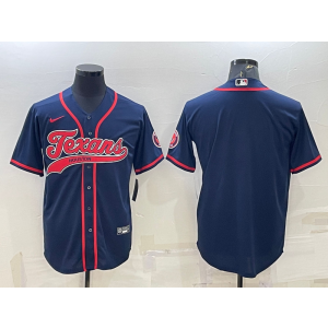 Nike Texans Blank Navy Vapor Baseball Limited Men Jersey